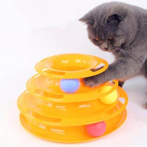 Pet CatS Toy Three Levels Tower Tracks Disc