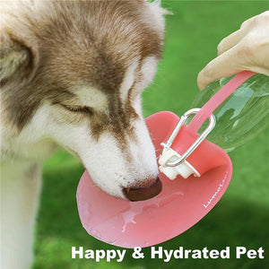 Dog Water Bottle for Walking, Portable with Drinking Cup Bowl Outdoor Hiking, Travel